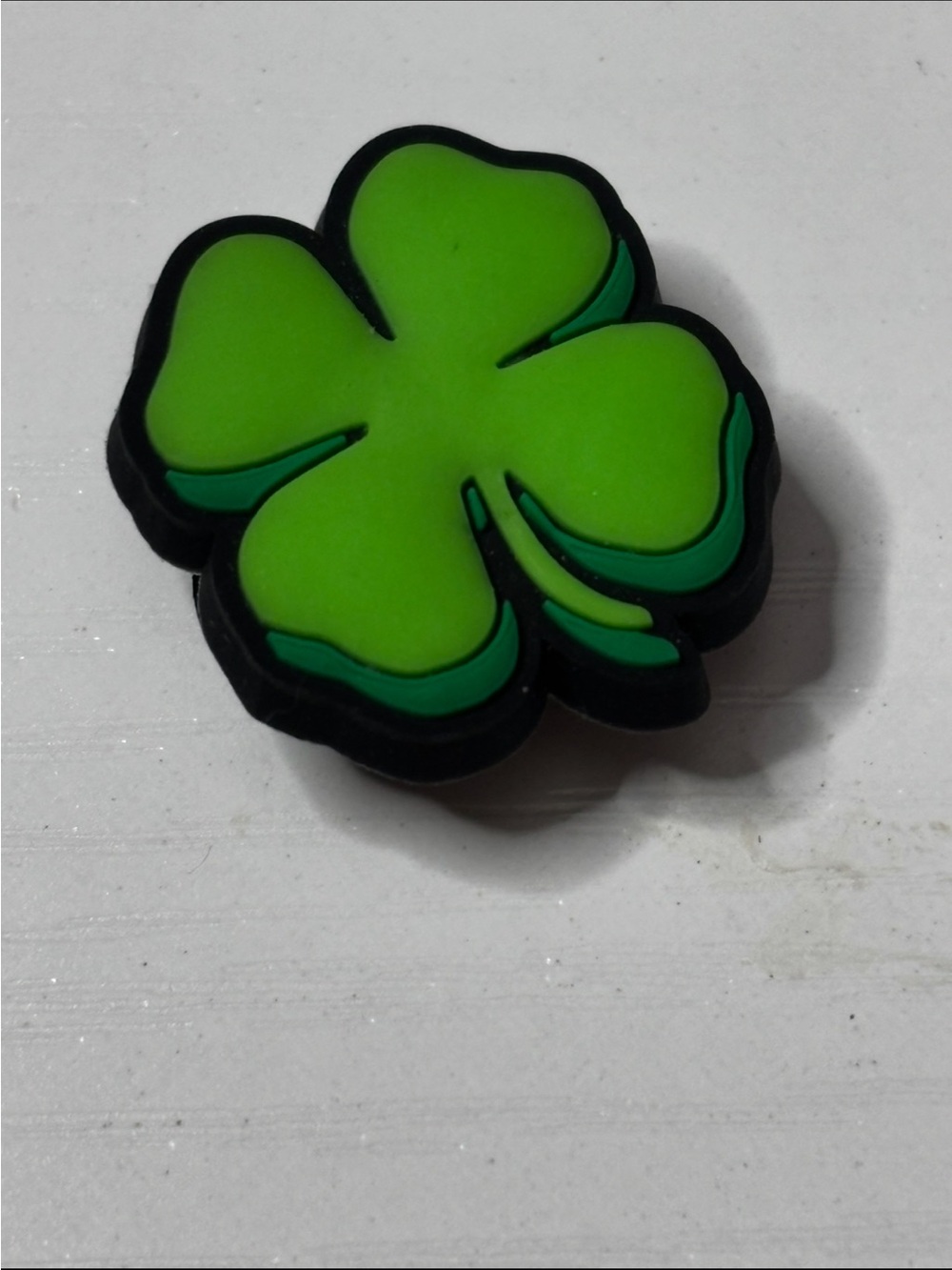 CROCS Bright Green Four-Leaf Clover Jibbitz Charm